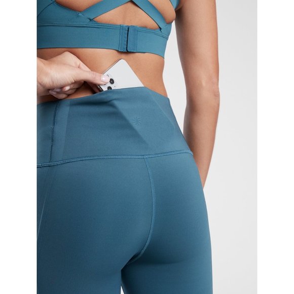 NWT ATHLETA High Gear 7/8 Tight Leggings Sequoia Blue - Picture 4 of 6